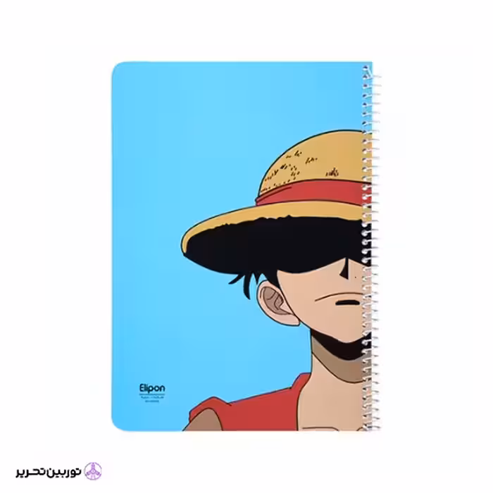 دفتر 60 برگ تک خط وزیری سیمی جلد نرم فانتزی الیپون کد 01