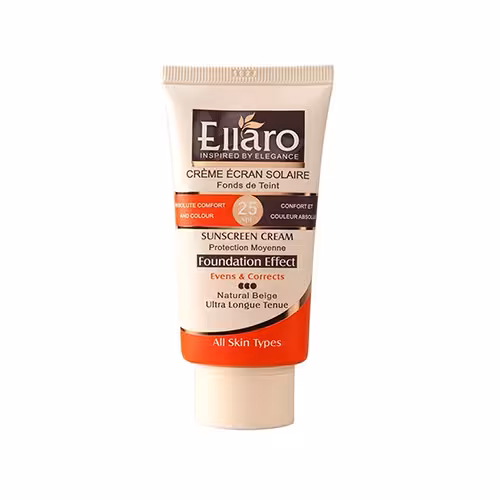 SPF25 کرم ضد آفتاب انواع پوست رنگ بژ طبیعی الارو