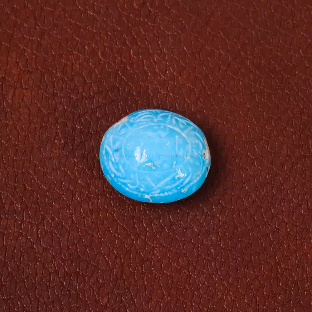 نگین فیروزه عجمی کد 30194 - جواهری مشاهیر