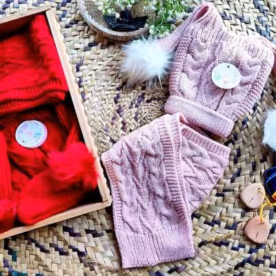 کلاه شال گردن شیپوری صورتی