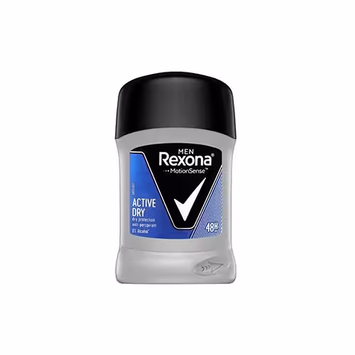 مام ضد تعریق صابونی 48 ساعته مردانه رکسونا Rexona مدل Active Dry حجم 40 گرم