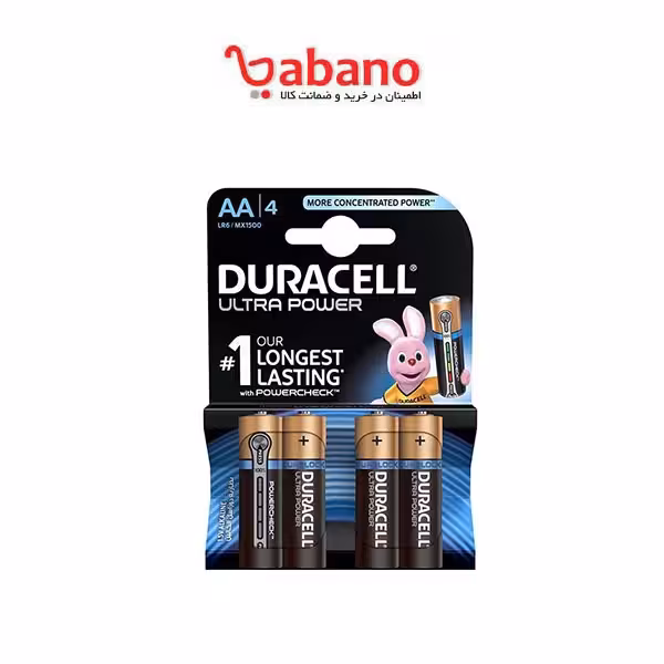 باتری قلمی duracell مدل Ultra Power Duralock بسته 4 عددی