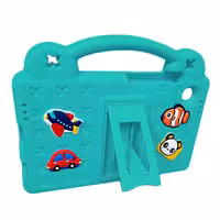 استند فانتزی استیکر دار | تبلت سامسونگ Tab A9 (X110-X115) / سبزآبی