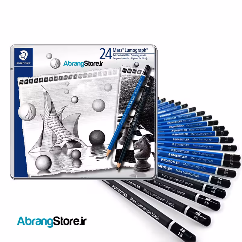 مداد طراحی مارس لوموگراف استدلر 24 عددی |Staedtler Mars Lumograph 24
