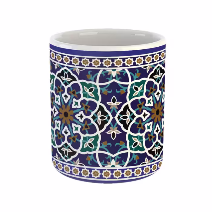 خرید ماگ-لیوان  کاشی اسلیمی کد 019