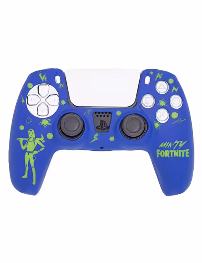 روکش محافظ دسته PS5 لیزری آبی سبز طرح فورتنایت