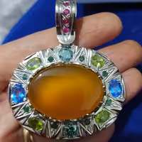 گردنبند نقره جواهری