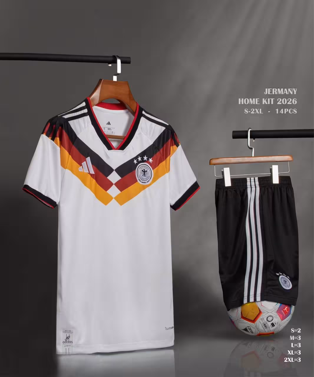 کیت اول تیم ملی آلمان 2025-2026 (پیراهن شورت) ورژن هواداری
