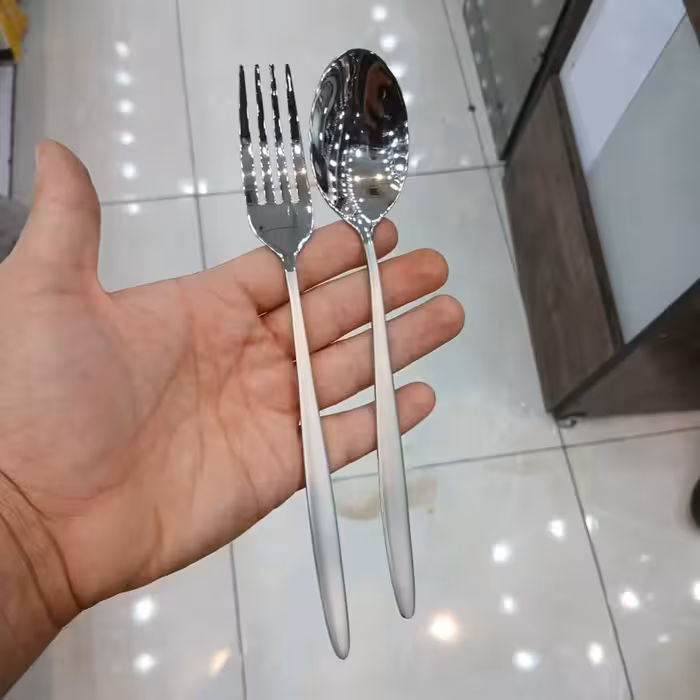 قاشق و چنگال غذاخوری 12 پارچه آر ام اس مدل 204s