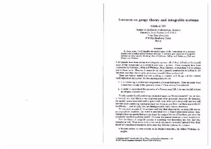 خرید و دانلود نسخه کامل کتاب Lectures on gauge theory and integrable systems