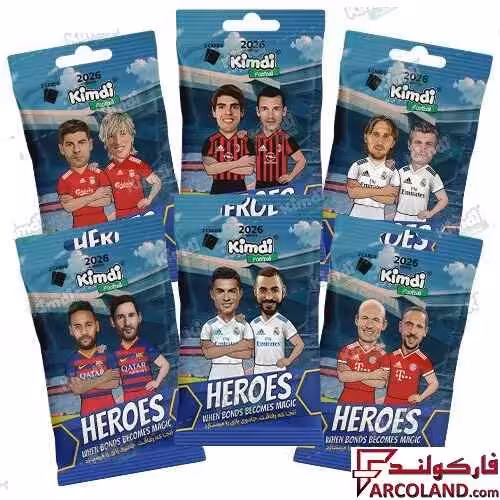 کیمدی کارت فوتبال هیرو مدل Heroes 2026 بسته 6 عددی
