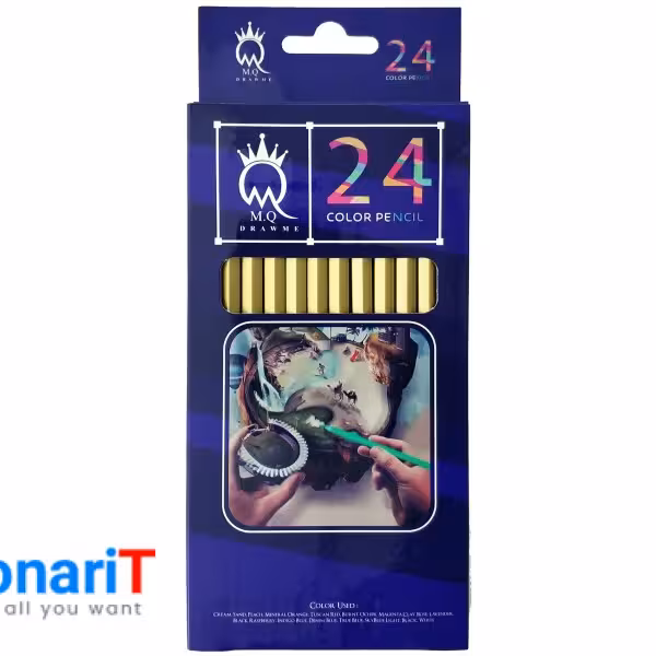 مداد رنگی 24 رنگ ام کیو مدل 00024G