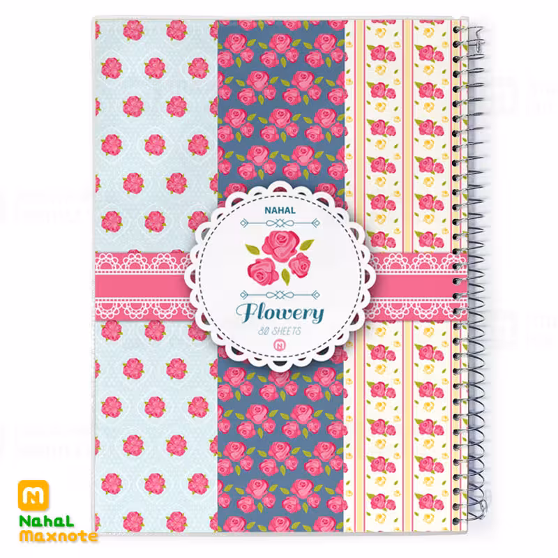 دفتر 80 برگ سیمی طلقی کد 3812.طرح 6