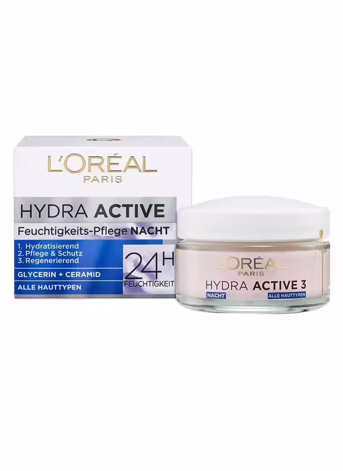 کرم آبرسان شب لورال مدل هیدرا اکتیو LOreal Hydra Active حجم 50 میلی لیتر