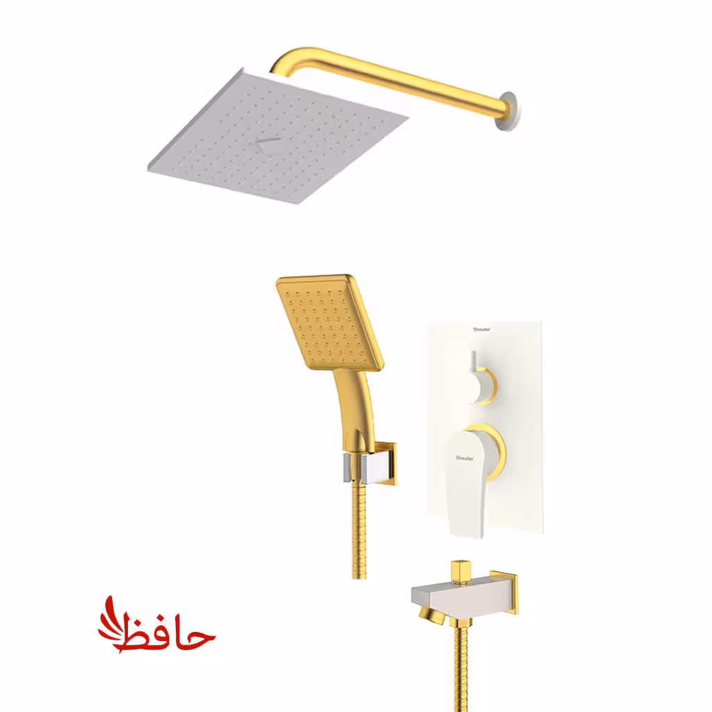 شیر حمام توکار شودر مدل رومر پلاس شیری طلایی تیپ 4