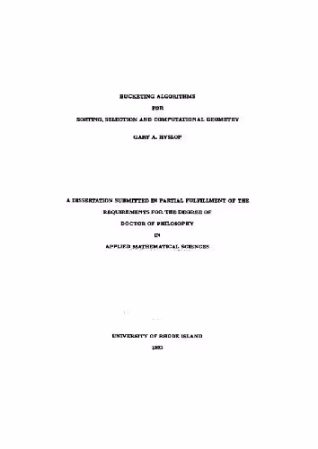 خرید و دانلود نسخه کامل کتاب Bucketing algorithms for sorting selection and computational geometry