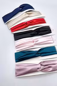 هدبند گره ساتن ساده