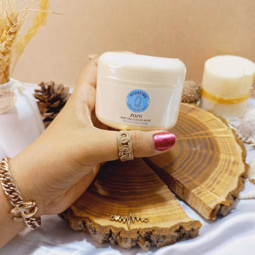 ماسک آبرسان و پاک کننده پوست نعنا و نمک دریایی زوزو ZOZU