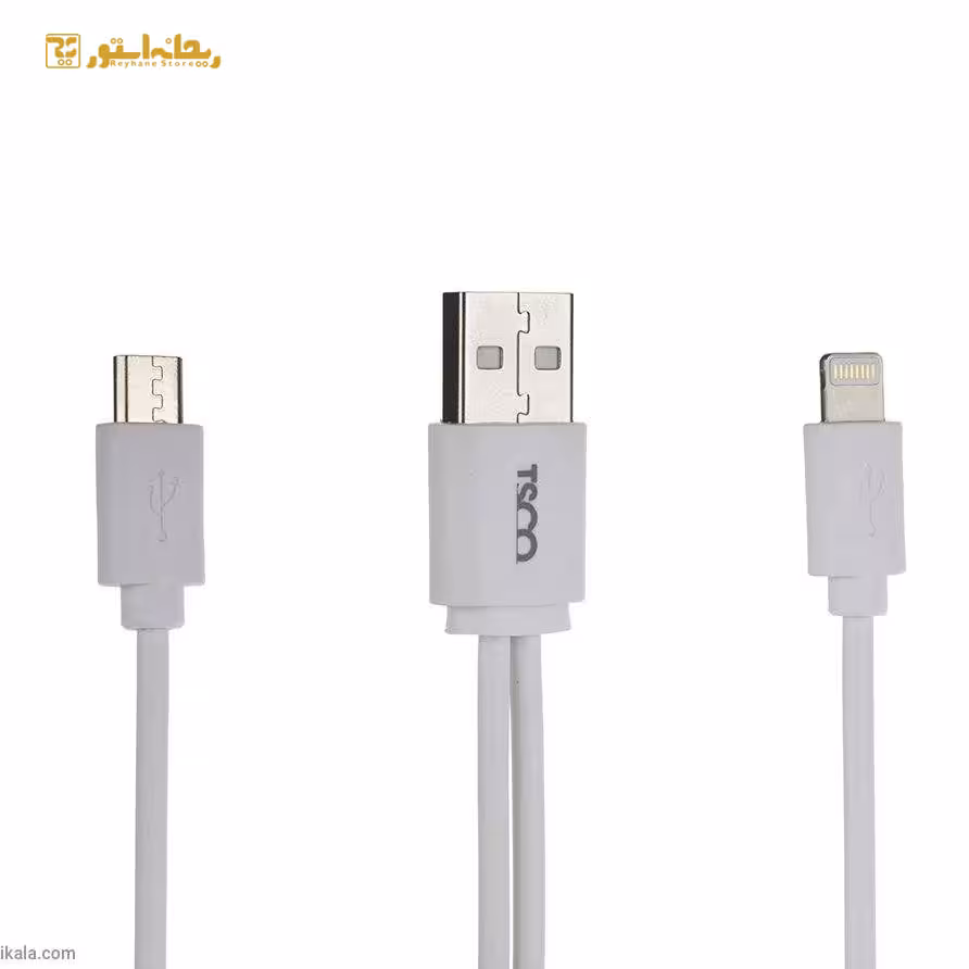 کابل تبدیل USB به Micro-B و Lightning تسکو TC A28
