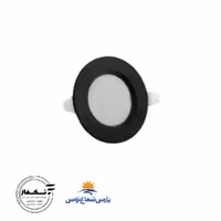 چراغ توکار سولاریس 7 وات رنگ سفید دایره بدنه مشکی پارس شعاع توس