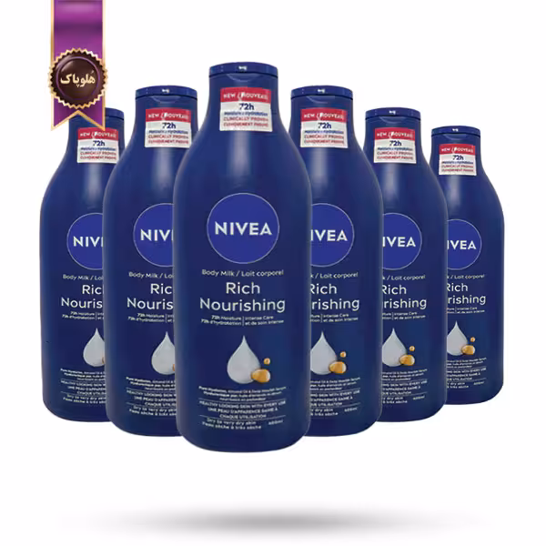 6 عدد لوسیون شیر بدن نیوا NIVEA مدل تغذیه‌ کننده عمیق Rich Nourishing حجم 400 میلی لیتر (اورجینال)