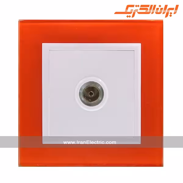 پریز آنتن TV برلیان کریستال نارنجی ایران الکتریک