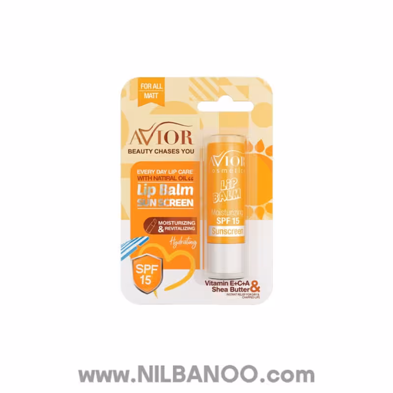 لیپ بالم SPF15 آویور مدل sun screen