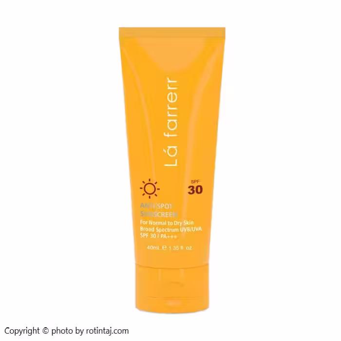 ضد آفتاب و ضد لک بی رنگ SPF30 پوست خشک و معمولی لافارر