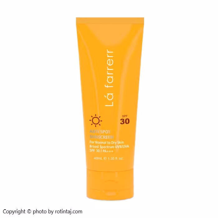 ضد آفتاب و ضد لک بی رنگ SPF30 پوست خشک و معمولی لافارر