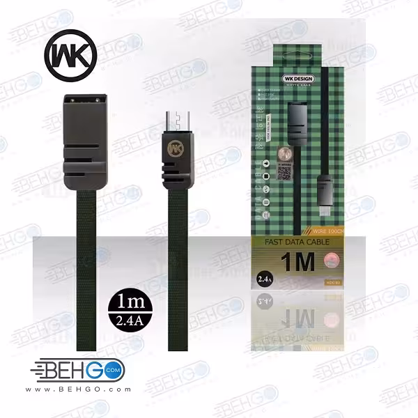 کابل تبدیل USB به لایتنینگ دبلیو کی مدل WDC-83 طول 1 متر