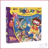 خمیر بازی و مجسمه سازی 6 رنگ آموس مدل IClay Tool Set-ic6pt