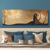 تابلو دکوراتیو نقش برجسته طرح عروس پاییز - 150x60 سانتیمتر - کد 434
