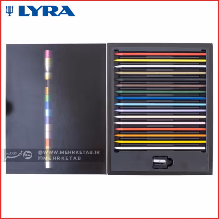مداد رنگی حرفه ای لیرا 16 رنگ مدل استریپ Lyra Color Stripe set of 16