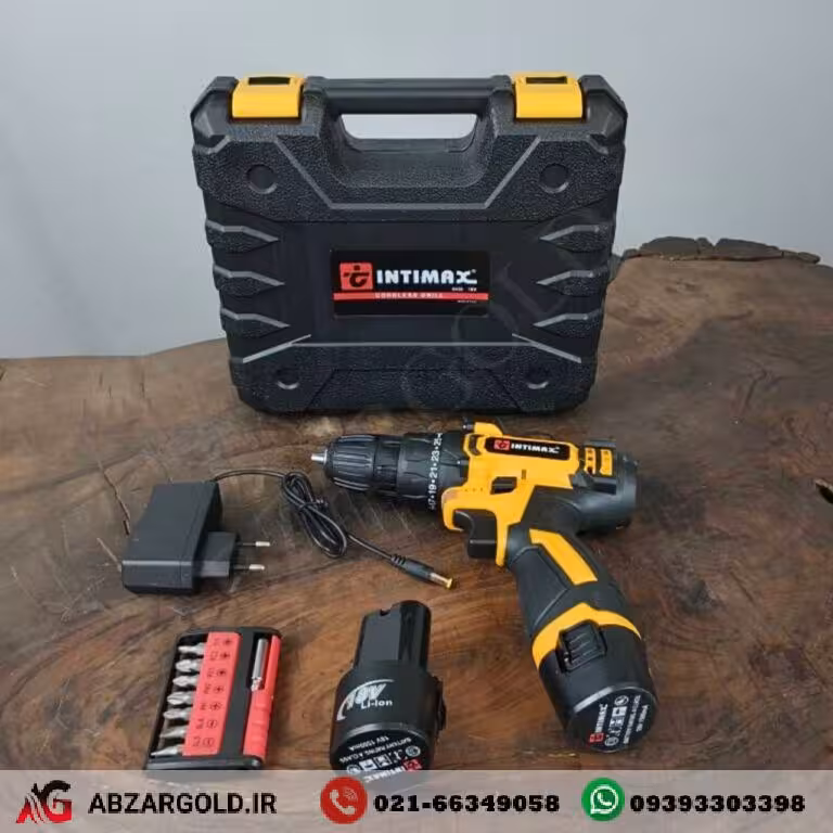 دریل شارژی 18 ولت با لوازم اینتیمکس مدل 0436