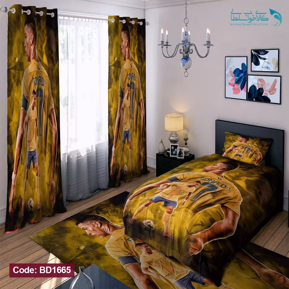 روتختی طرح رونالدو النصر یکنفره کد BD1665