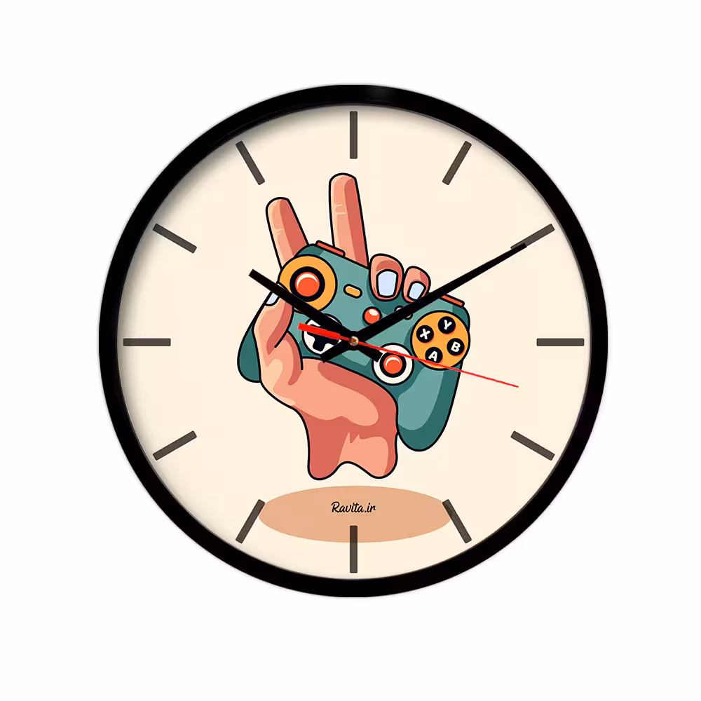 ساعت‌ دیواری رومیزی راویتا طرح دسته بازی کد 3464