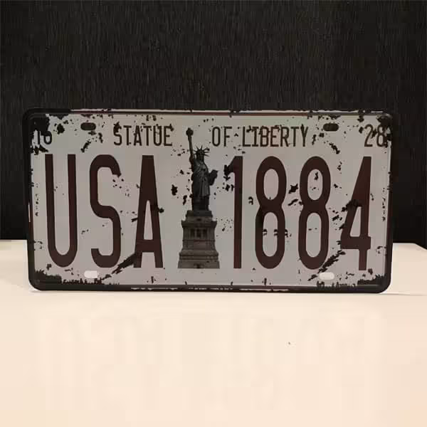 پلاک فلزی تزئینی طرح LIBERTY