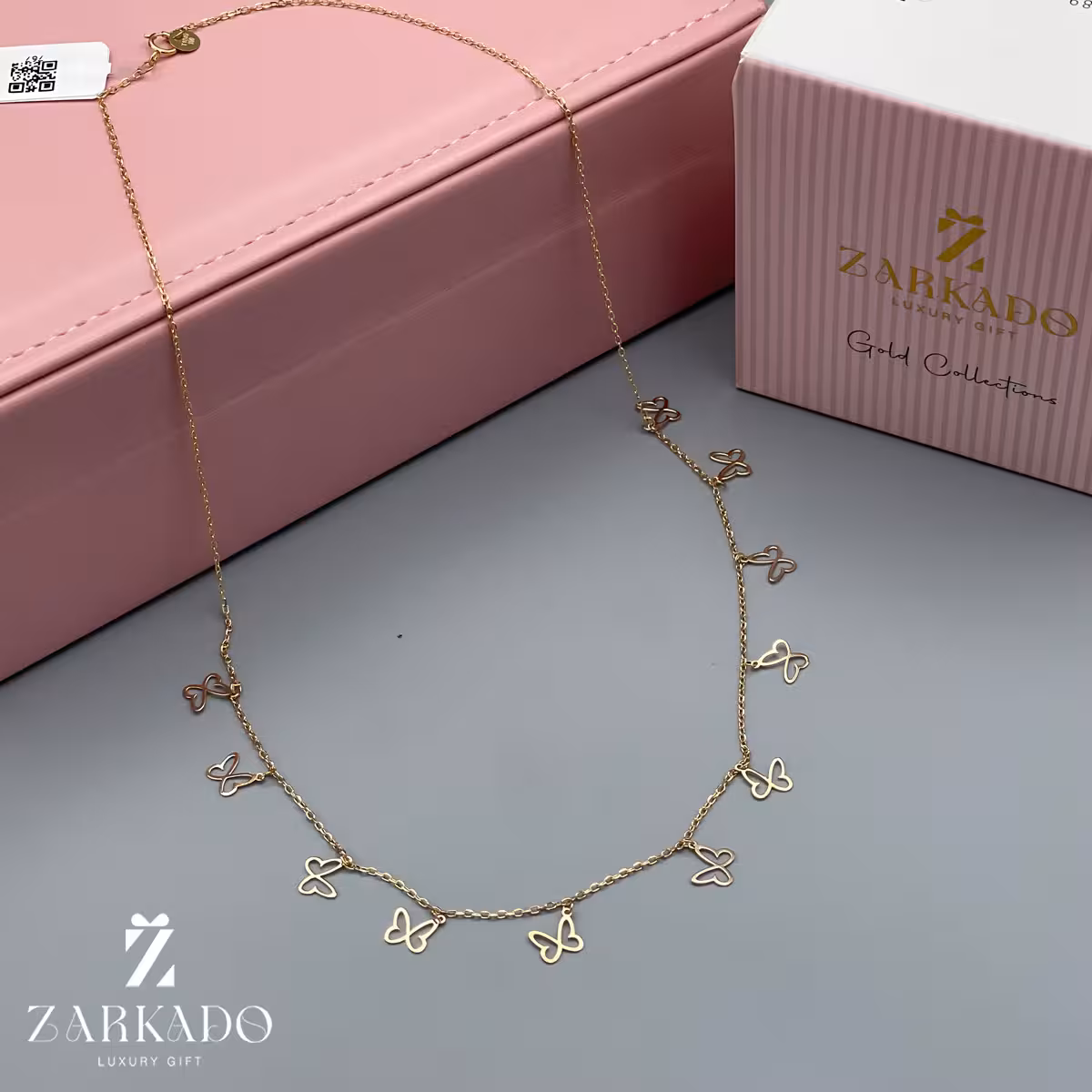 گردنبند زنجیری طرح آویز پروانه کد N767