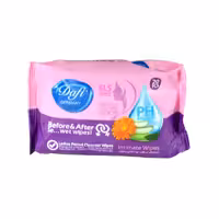 دستمال مرطوب بانوان دافی بسته 20 عددی