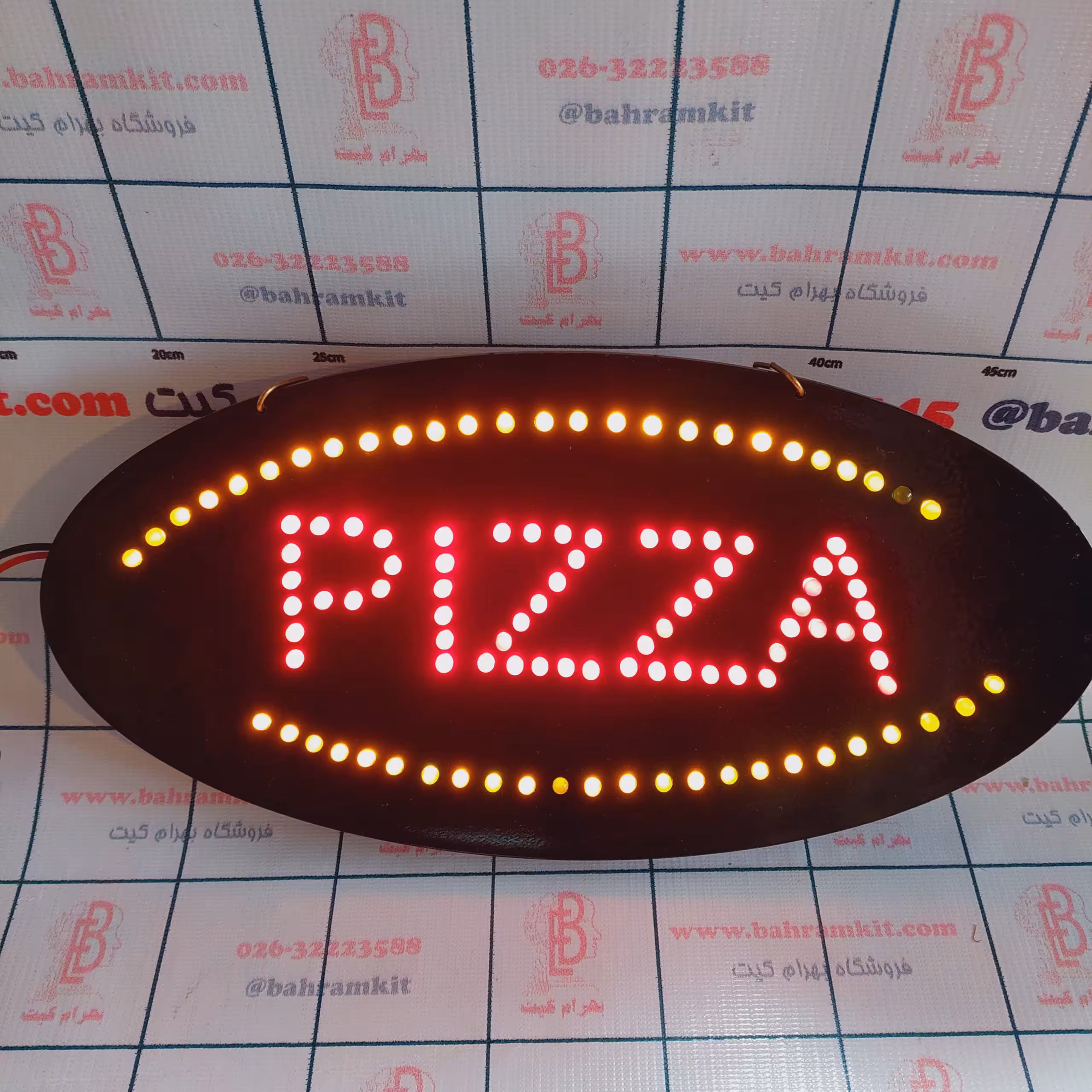 تابلو ال ای دی برنامه دار PIZZA 32x16 cm (سفارشات پذیرفته میشود)