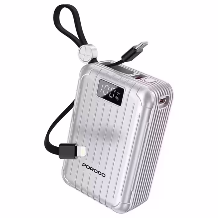پاور بانک پرودو Porodo Petite 20000mAh با کابل Type-C و Lightning
