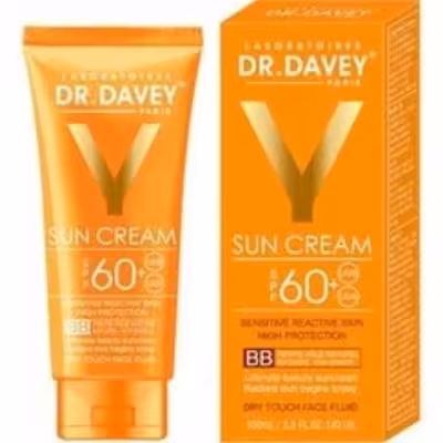 ضد آفتاب رنگی دکتر دیوی SPF 60 مناسب پوست خشک و روشن کننده (BB کرم)
