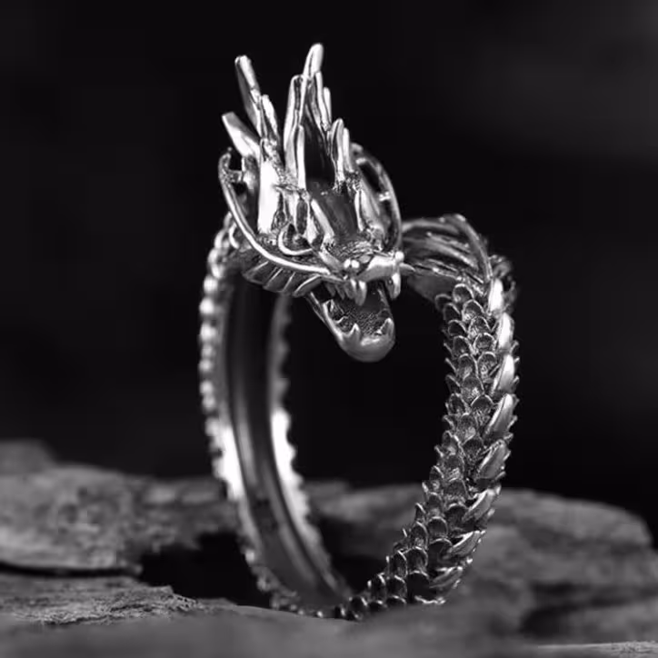 انگشتر  مدل اژدهای آب  