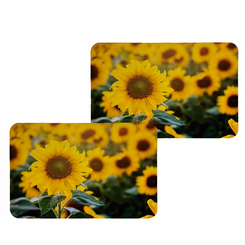 زیربشقابی طرح آفتابگردان کد 8488 مجموعه 2 عددی | کالا مکس