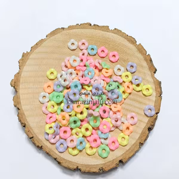 مهره پلاستیکی طرح حلقه رنگی