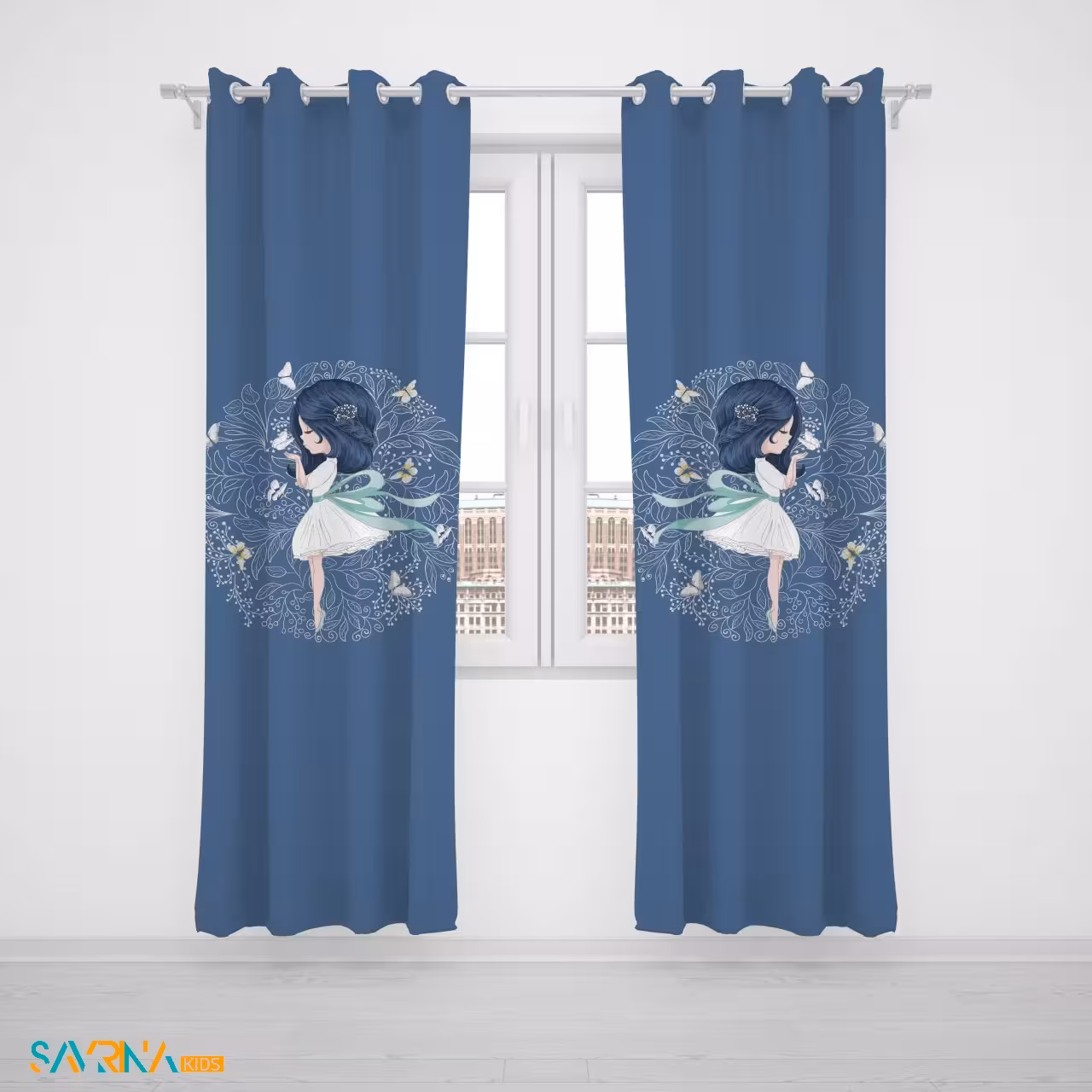 پرده پنلی بچگانه طرح فرشته کوچولو کد AS1736