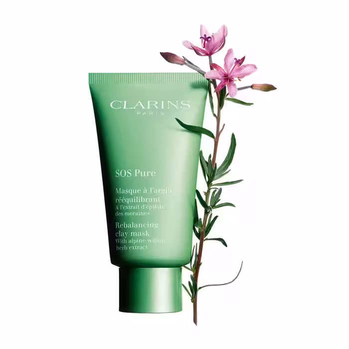 ماسک خاک رس صورت کلارنس ( CLARINS – SOS Pure Rebalancing Clay Mask )