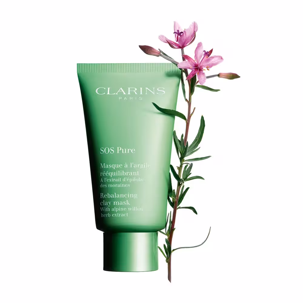 ماسک خاک رس صورت کلارنس ( CLARINS – SOS Pure Rebalancing Clay Mask )
