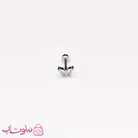 پیرسینگ گوش نقره‌ای طرح پروانه نگین‌ دار