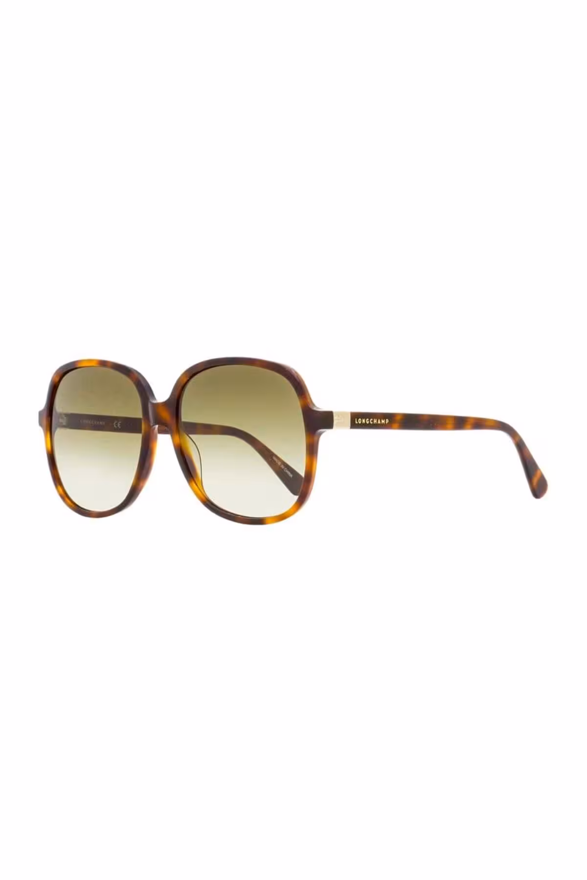 عینک آفتابی LO 214 58 مستطیل شکل قهوه ای Longchamp